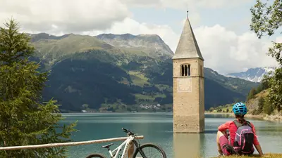 Der berühmte Turm im Reschensee