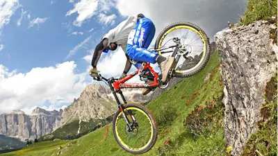 Mountainbiker am Belvedere