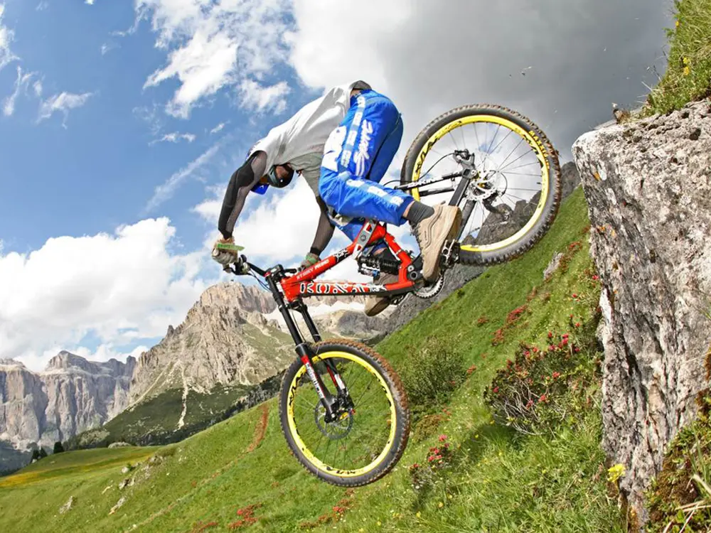 Mountainbiker am Belvedere