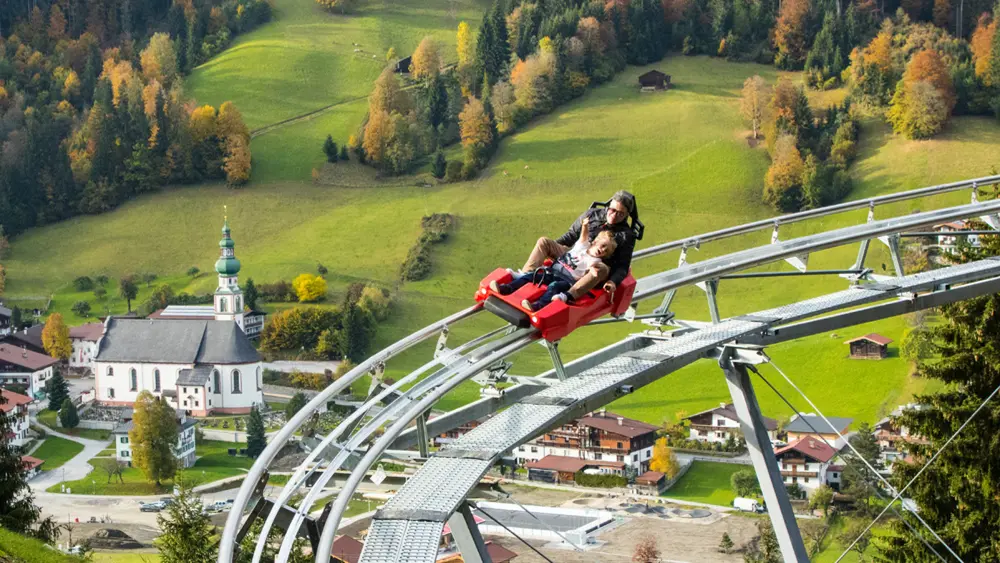 Schlitten auf dem Drachenflitzer Wildschönau