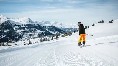 Skifahrer in Hochwang