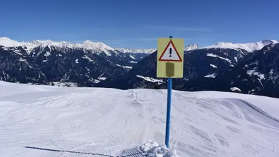 Blaue Piste in Tschappina