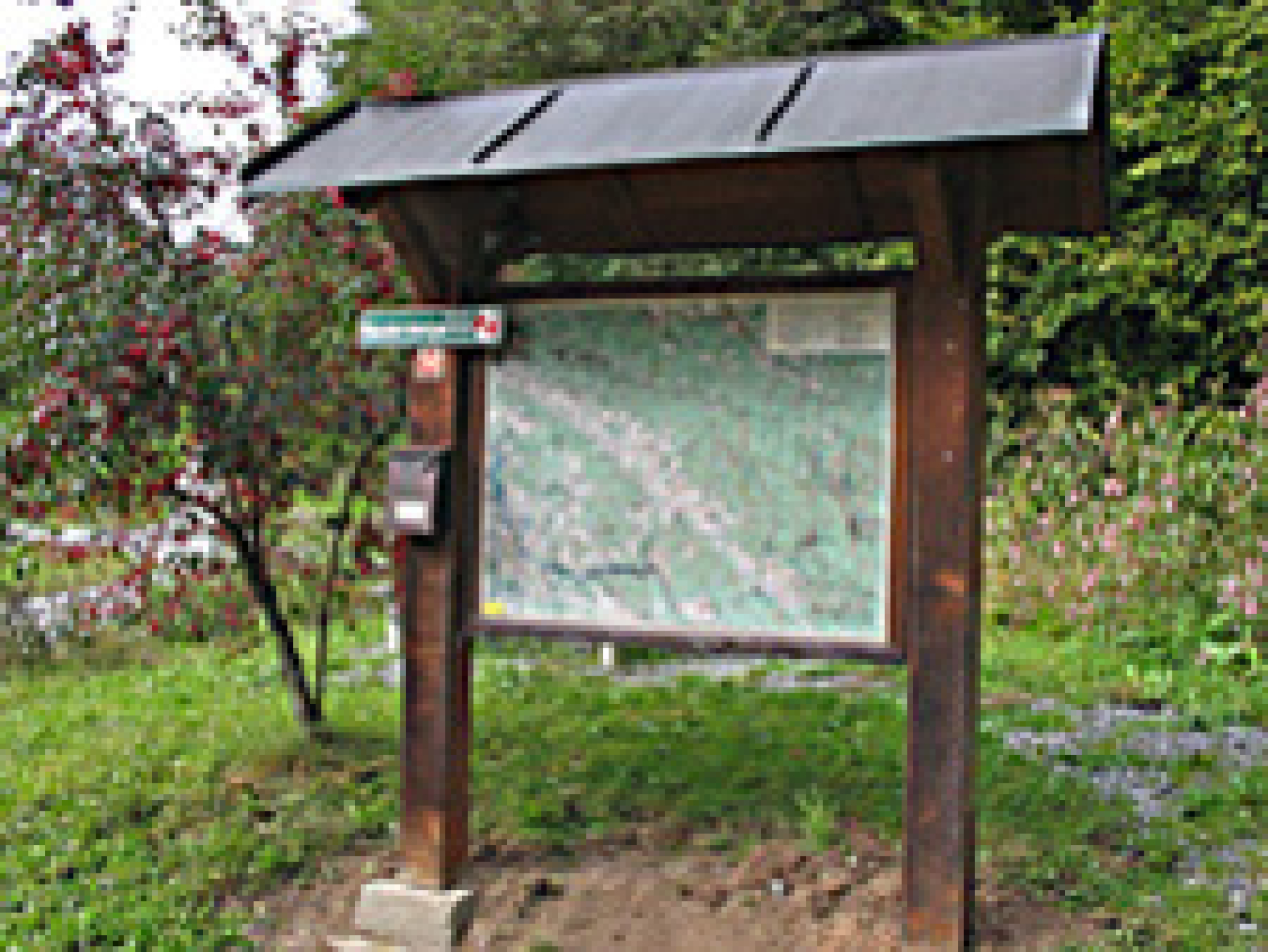 Informationstafel am Starpunkt bei Gumpenried