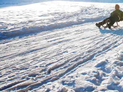 Schlittenhang am Skilift Spies