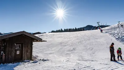 Piste und Schlepplift der Rofanlifte