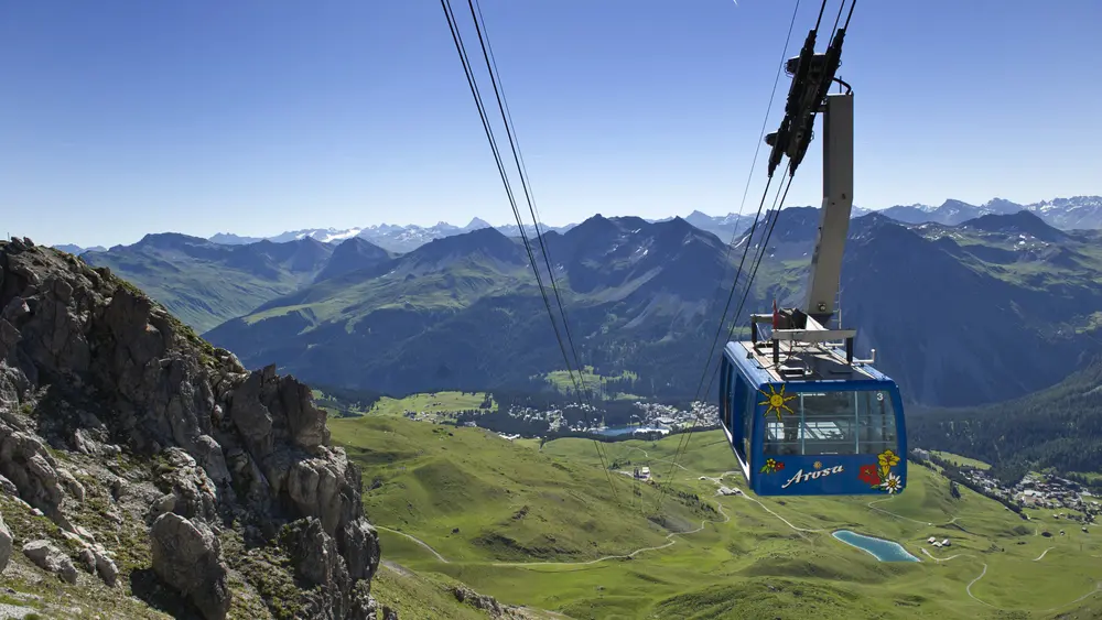 Hoch über Arosa auf dem Weisshorngipfel 