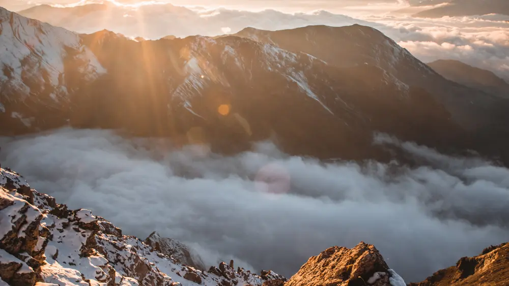 Magische Herbststimmung auf dem Weisshorngipfel