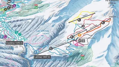 Pistenplan Evolène