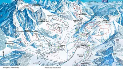 Pistenplan Tiroler Zugspitz Arena