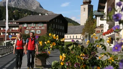 Wanderer in Lech am Arlberg