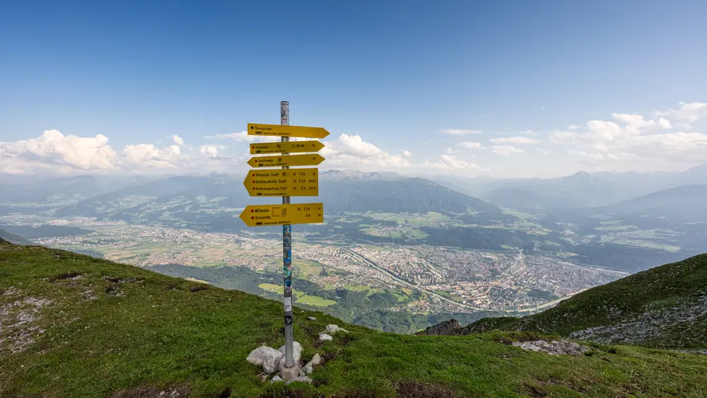 Nordkette mit Blick auf Innsbruck
