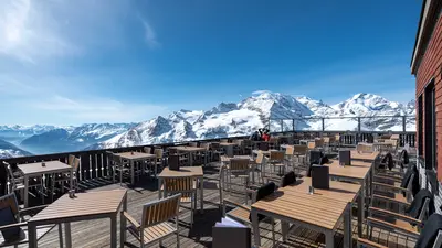 Sonnenterasse auf der Lagalb