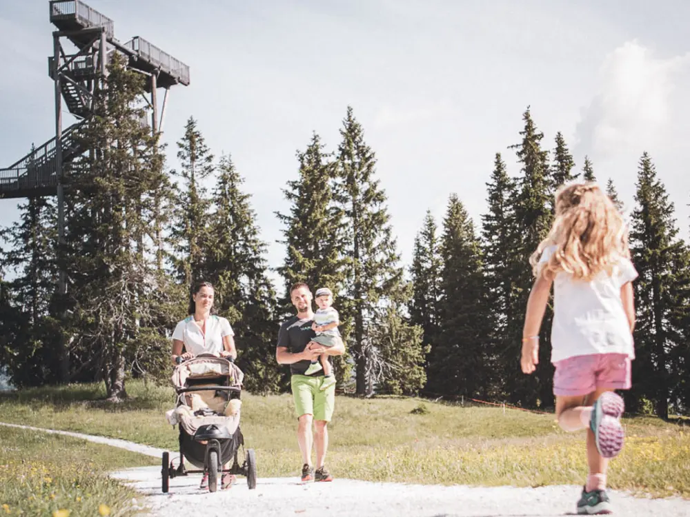 Aussichtsplattformen über den Bäumen in Ratschings-Jaufen