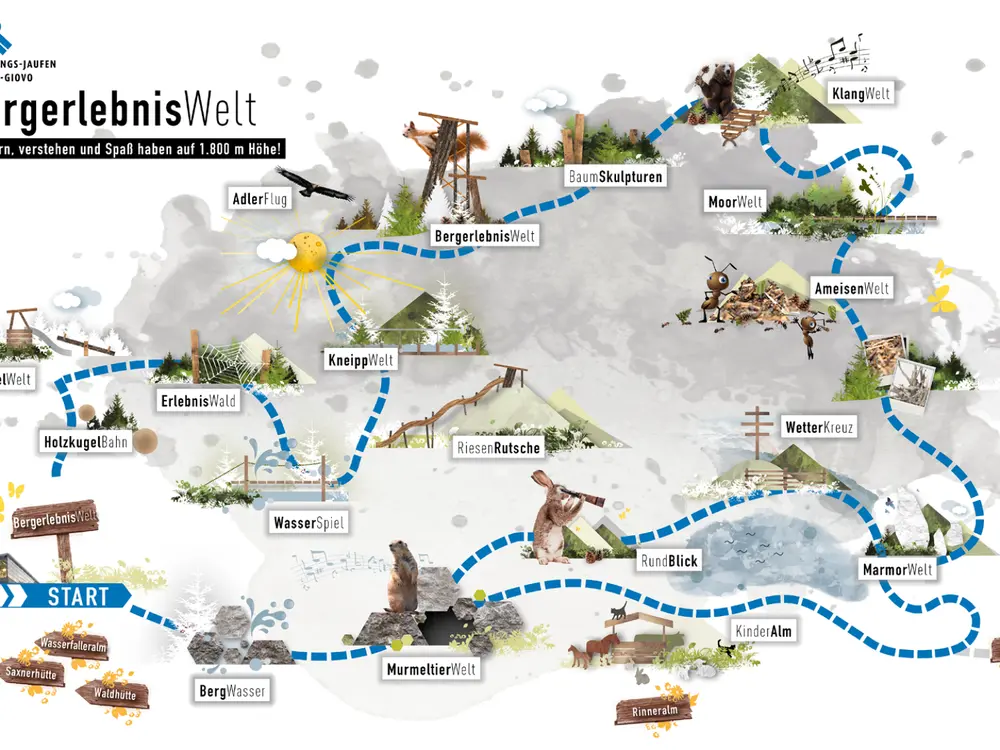 Ratschings-Jaufen Bergerlebniswelt - Übersichtsplan