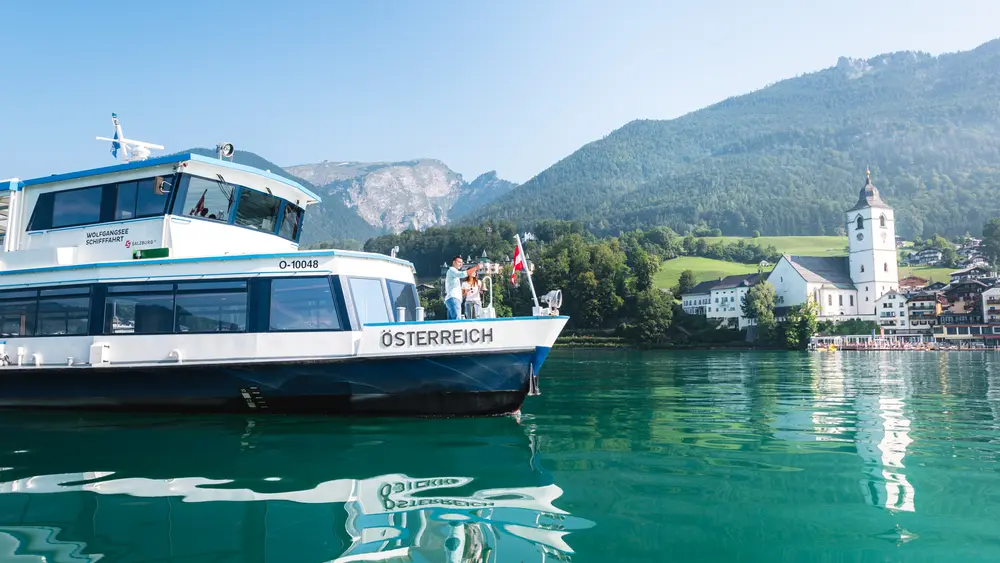 Die MS Österreich ist eines der vier modernen Fahrgastschiffen auf dem Wolfgangsee