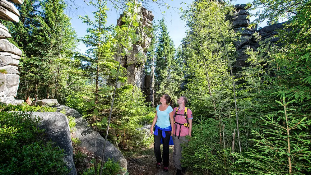 An den Drei Brüder Felsen am Rudolfstein