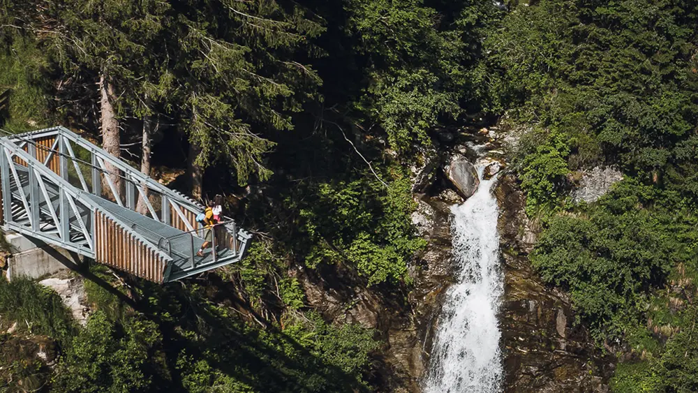 Pfeifer Huisile Schlucht in Ratschings - Luftaufnahme