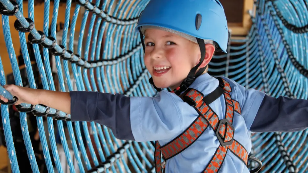 Kletterspaß im Hochseilgarten Word of Outdoor