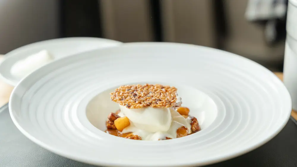 Dessert im Restaurant Tschein