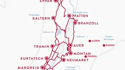 Südtiroler Weinstraße Landkarte
