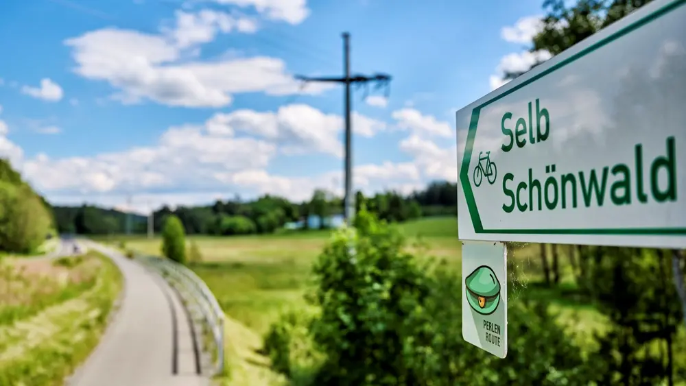 Radfahren auf dem Fichtelperlen Radweg