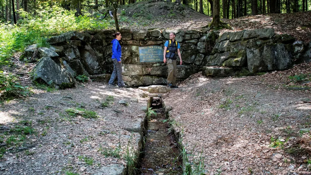 Saalquelle am Quellenweg im Fichtelgebirge