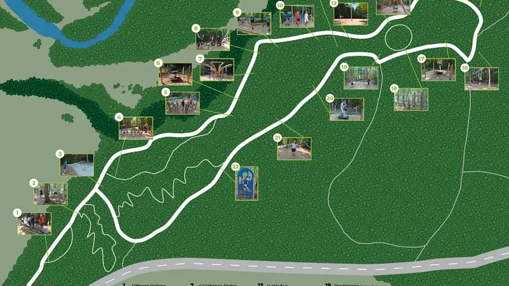 Übersichtsplan Motorikpark Kössen