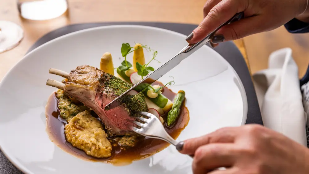Essen im Restaurant am Hochfuchs
