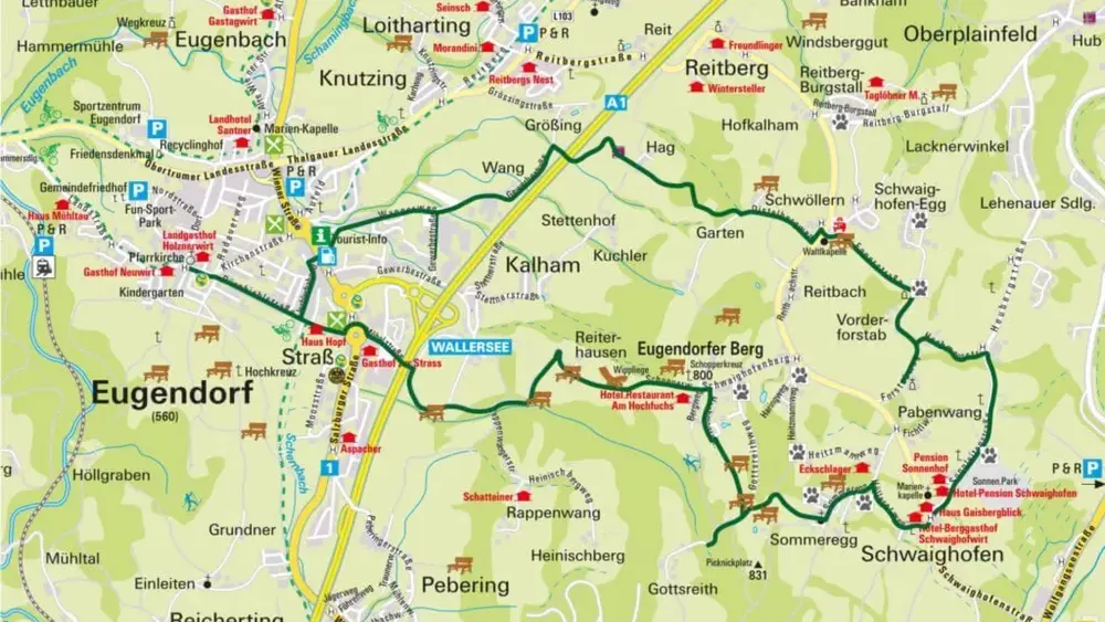 Schwaighofener Bankerl-Rundweg Karte