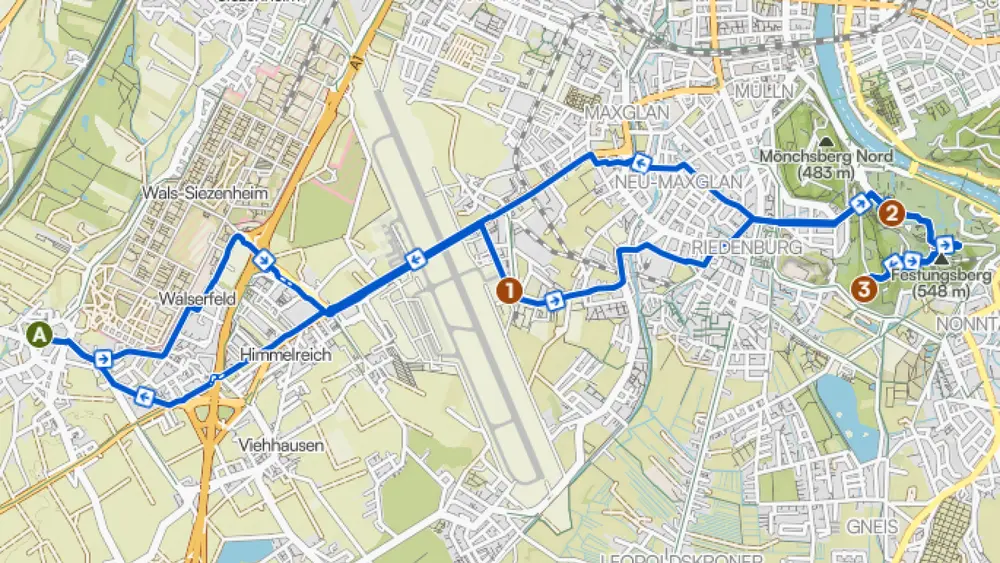 Fahrradtour zum Hanger 7 und zur Aussicht an der Richterhöhe