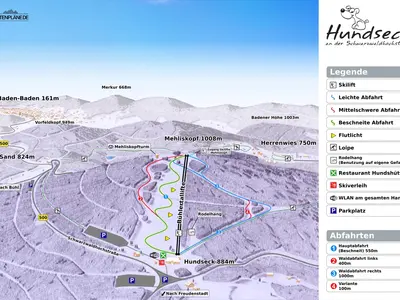 Pistenplan Hundseck - Bühlertallift