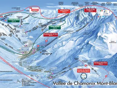 Pistenplan Chamonix Mont-Blanc