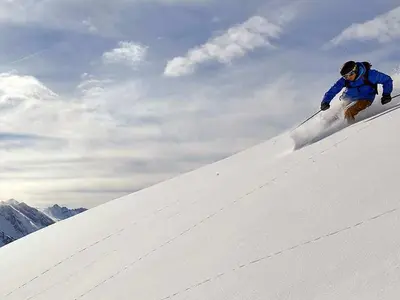 Freerider auf der Piste © Le Grand Bornand / David-Machet