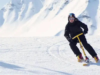 Neue Funsport-Geräte: Skibob fahren in La Plagne © © Janjak Statkus/Artisan d Image(s)
