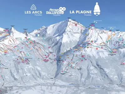 Pistenplan La Plagne