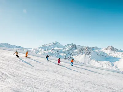 Skifahren in Bereich Val Claret © Tignes Develeppemont