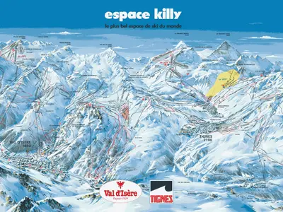 Pistenplan L'Espace Killy