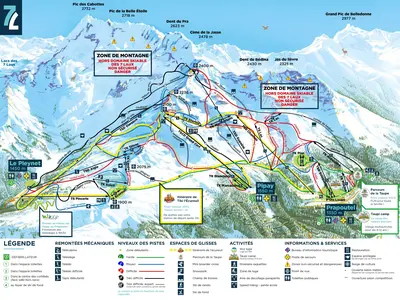 Pistenplan Les 7 Laux