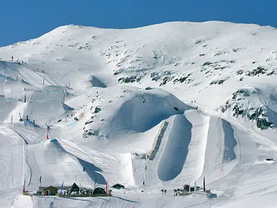 Der Snowpark von Les 2 Alpes © DAL / Nico Lafay