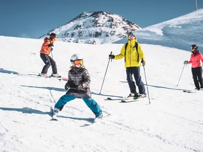 Skikurs im Skigebiet Les 2 Alpes © Luka Leroy / Les 2 Alpes