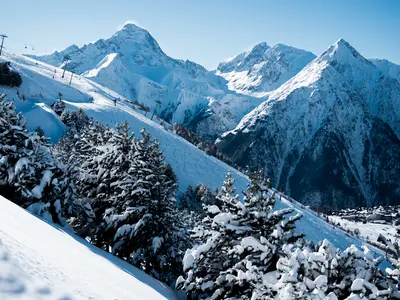 Blick auf die Bergkulisse von Les 2 Alpes © Pyrene DUFFAU / Les 2 Alpes