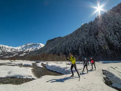 Langläufer auf der Skatingspur © Gilles Baron
