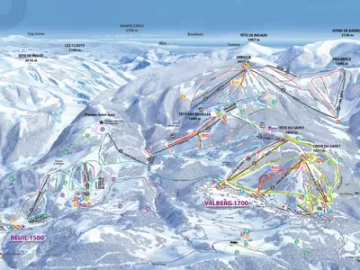Pistenplan Valberg