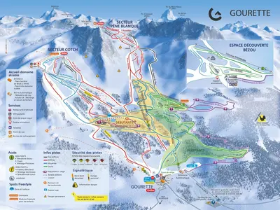 Pistenplan Eaux Bonnes Gourette