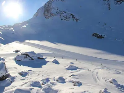 Winterlandschaft mit Piste © OT Valfréjus