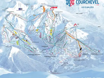 Pistenplan Courchevel