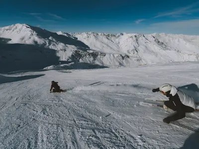 Unterwegs im Skigebiet Méribel © Arthur Bertrand