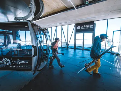 Gondelausstieg am Berg in Orelle © Arthur Bertrand