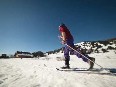 Langläufer auf der Loipe © OT Saint François Longchamp & Montgellafrey