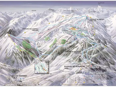 Pistenplan Ax 3 Domaines